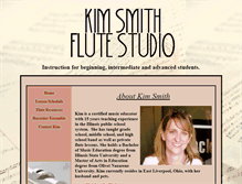 Tablet Screenshot of kimsmithflutestudio.com